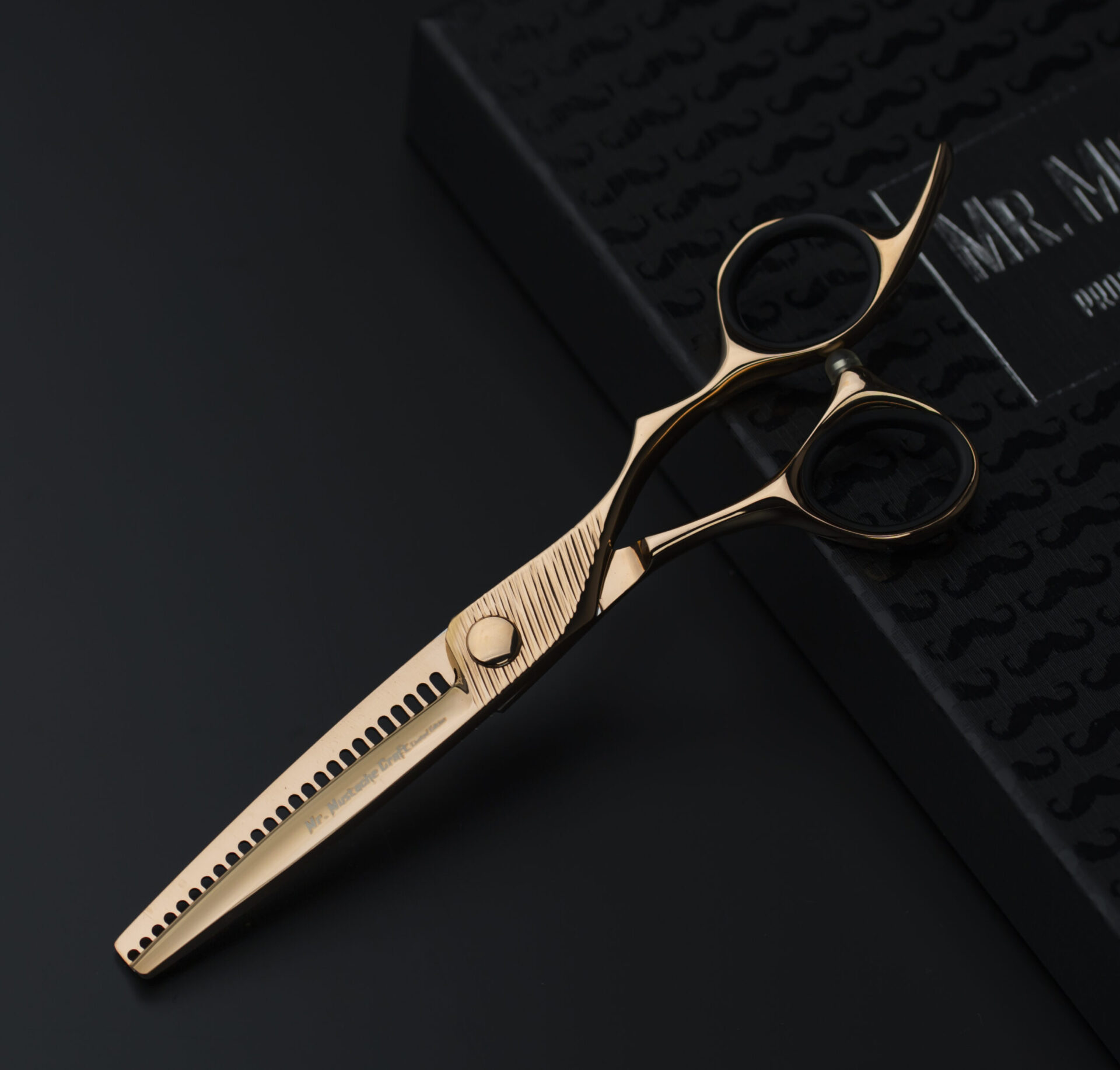 Zestaw Nożyczki 6"+Degażówki 5.5" Mr.Mustache Rose Gold Craft