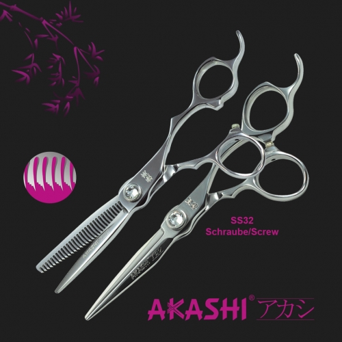 Zestaw Akashi PC-SET1 Nożyczki Fryzjerskie PC-B-5.5" + Degażówki Fryzjerskie PC-H-6"
