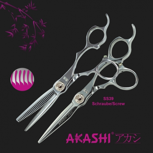 Zestaw Akashi PC-SET1 Nożyczki Fryzjerskie PC-B-5.5" + Degażówki Fryzjerskie PC-H-6"