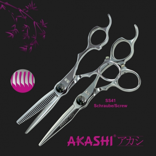 Zestaw Akashi PC-SET1 Nożyczki Fryzjerskie PC-B-5.5" + Degażówki Fryzjerskie PC-H-6"