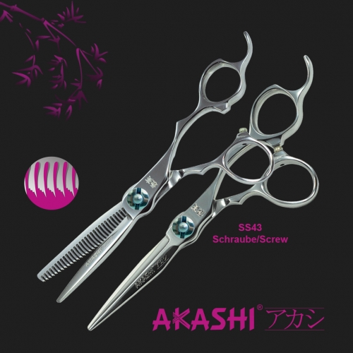 Zestaw Akashi PC-SET1 Nożyczki Fryzjerskie PC-B-5.5" + Degażówki Fryzjerskie PC-H-6"